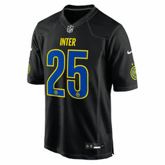 Inter Milan 2025 Soccer x NFL Game Jersey - Nike Black