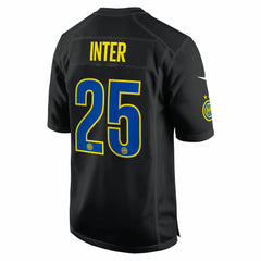 Inter Milan 2025 Soccer x NFL Game Jersey - Nike Black