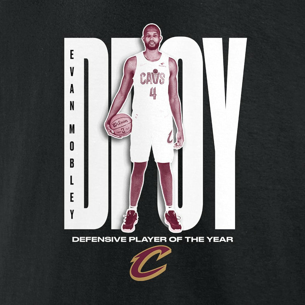 NBA Evan Mobley Cleveland Cavaliers 2025 NBA Defensive Player of the Year T-Shirt sale