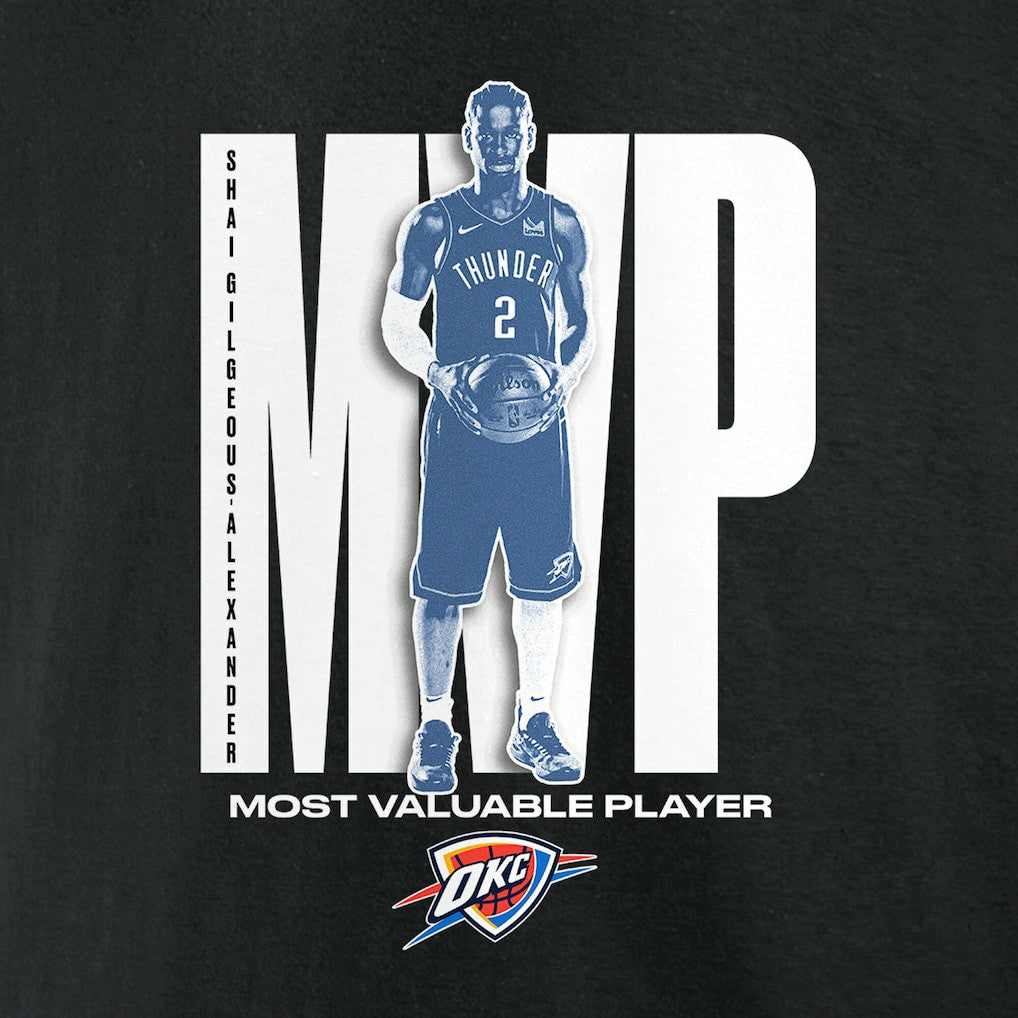 NBA Shai Gilgeous-Alexander Oklahoma City Thunder 2025 NBA MVP T-Shirt sale