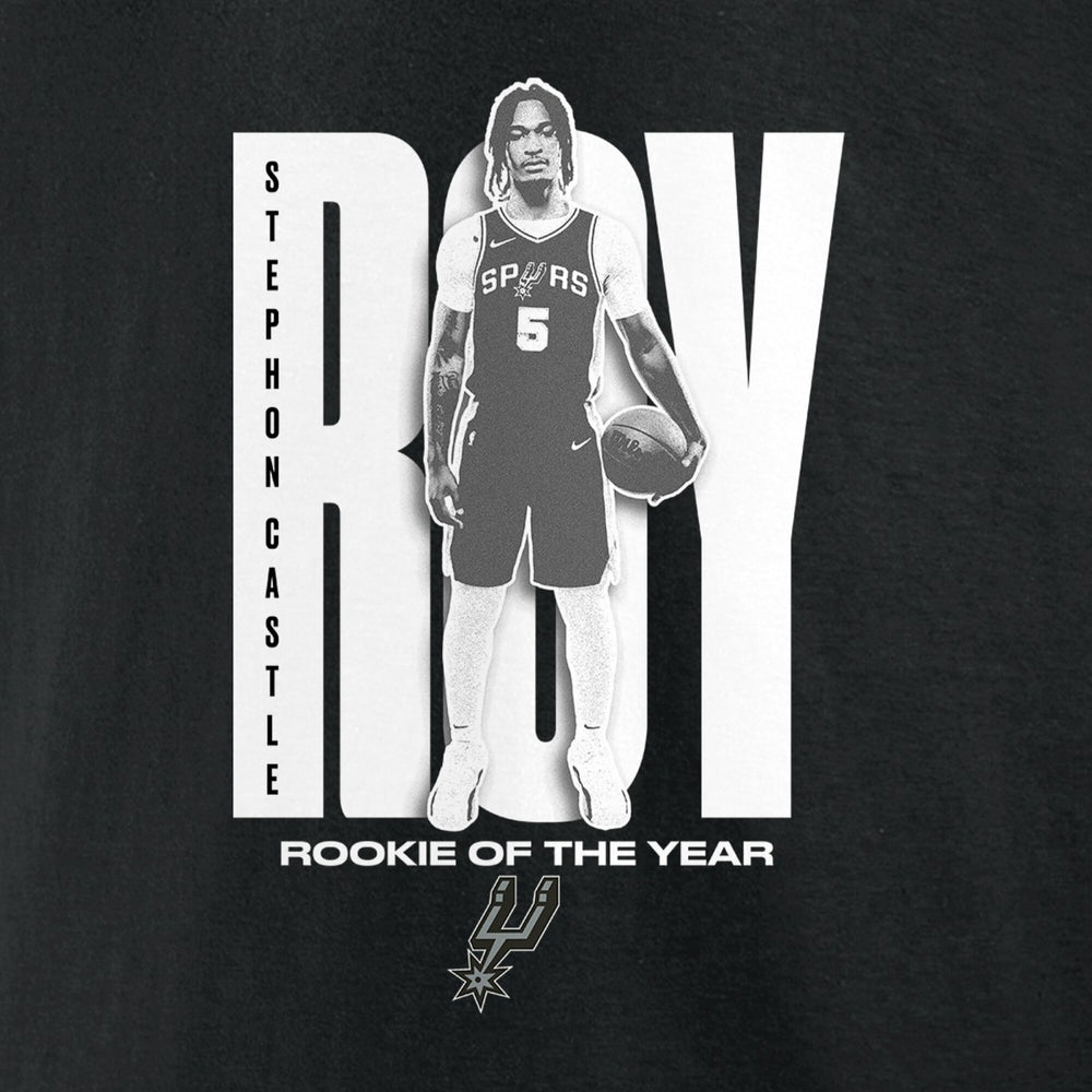 NBA Stephon Castle San Antonio Spurs 2025 NBA Rookie of the Year T-Shirt
