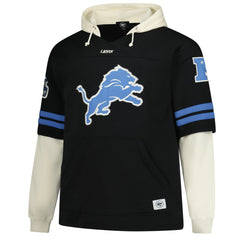 '47 Big & Tall Split Zone Cornerback V-Neck Hoodie - Detroit Lions