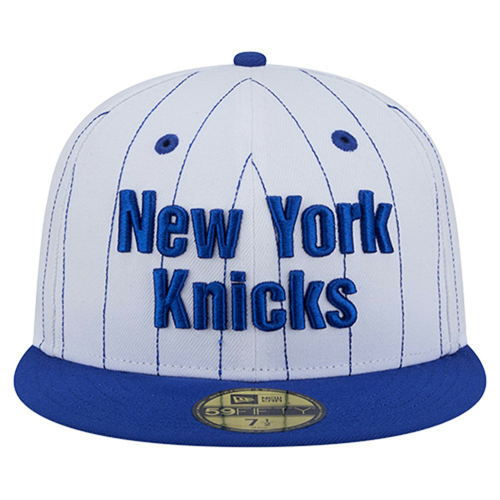 NBA New York Knicks Wordmark Pinstripe 59FIFTY Fitted Hat