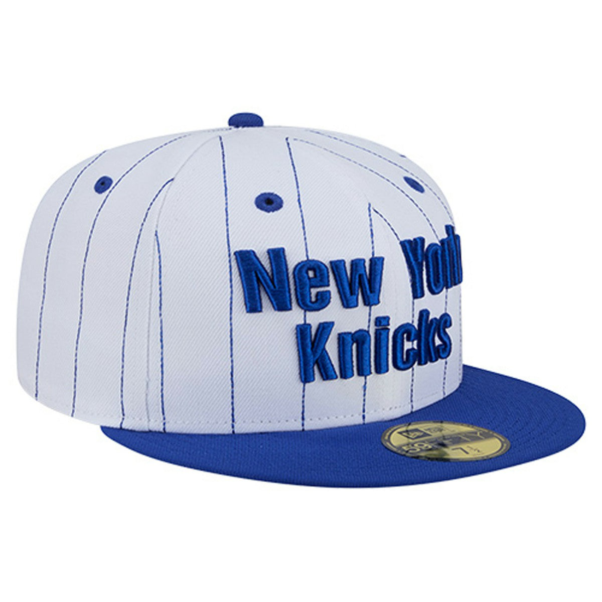 NBA New York Knicks Wordmark Pinstripe 59FIFTY Fitted Hat