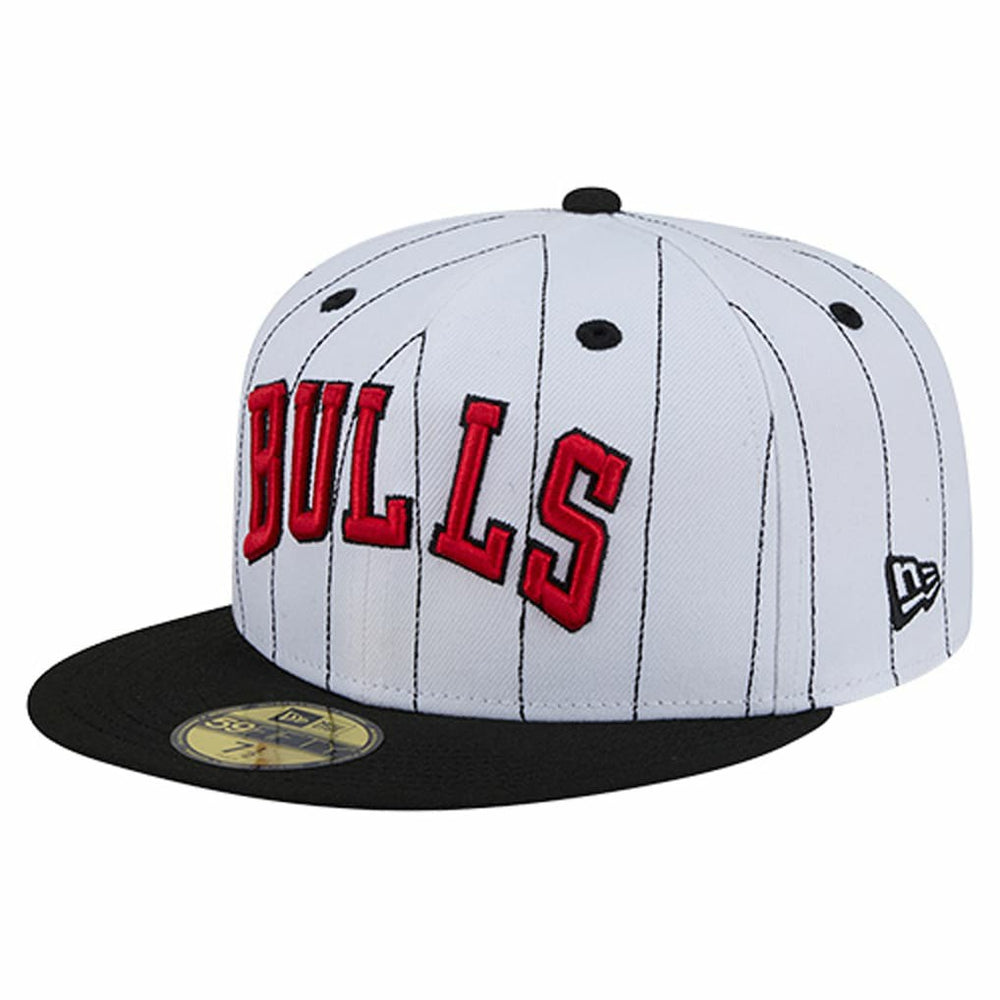 NBA Chicago Bulls Wordmark Pinstripe 59FIFTY Fitted Hat