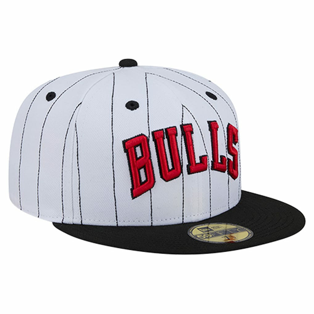 NBA Chicago Bulls Wordmark Pinstripe 59FIFTY Fitted Hat