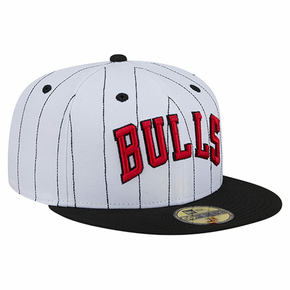 NBA Chicago Bulls Wordmark Pinstripe 59FIFTY Fitted Hat
