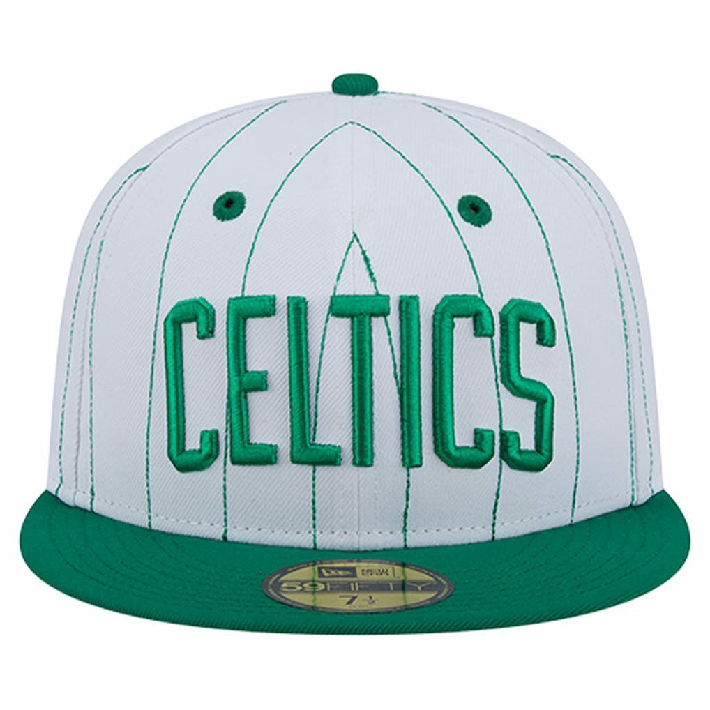 NBA Boston Celtics Wordmark Pinstripe 59FIFTY Fitted Hat