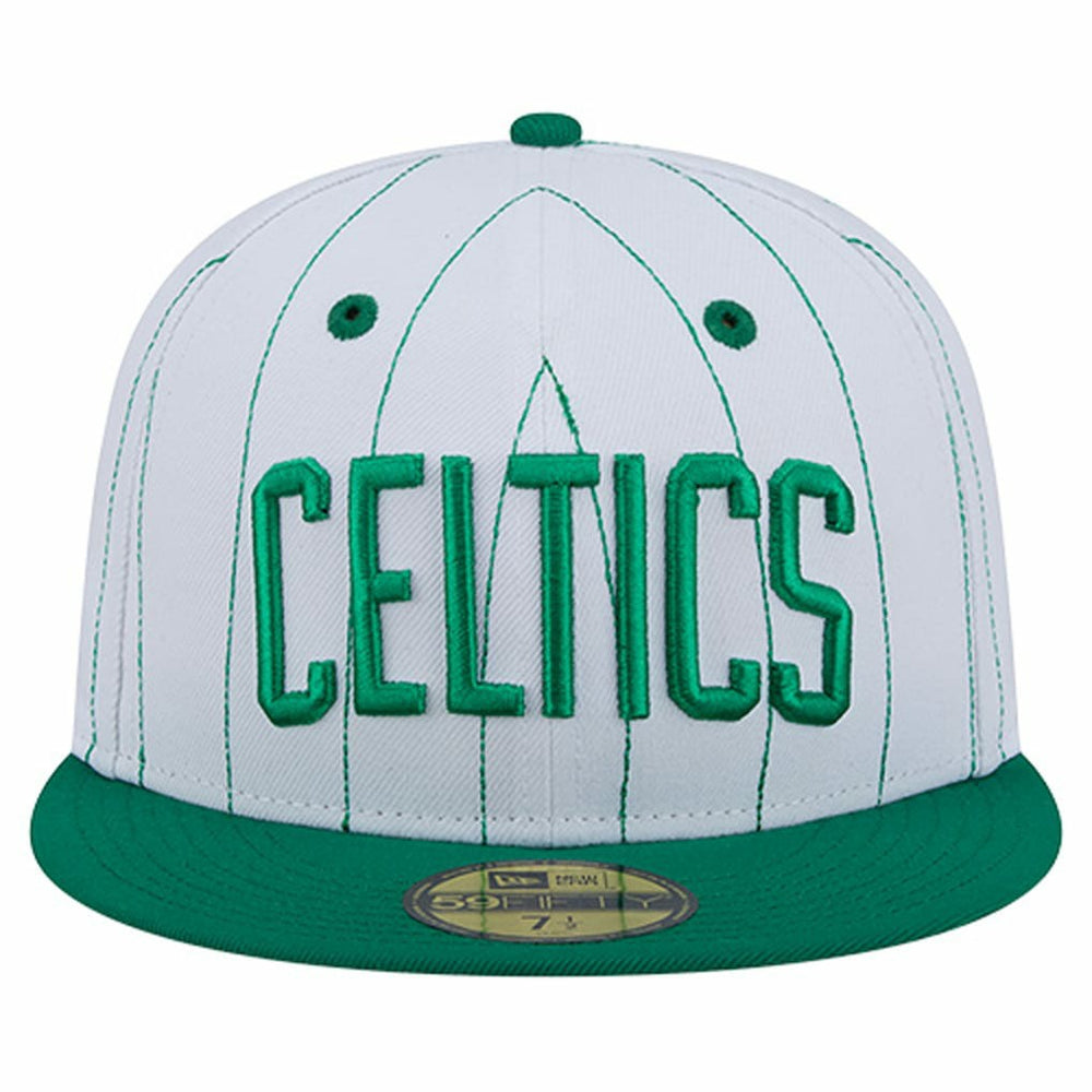 NBA Boston Celtics Wordmark Pinstripe 59FIFTY Fitted Hat