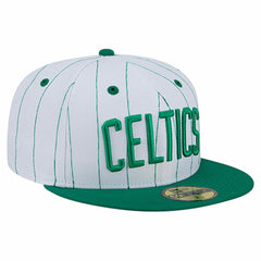 NBA Boston Celtics Wordmark Pinstripe 59FIFTY Fitted Hat