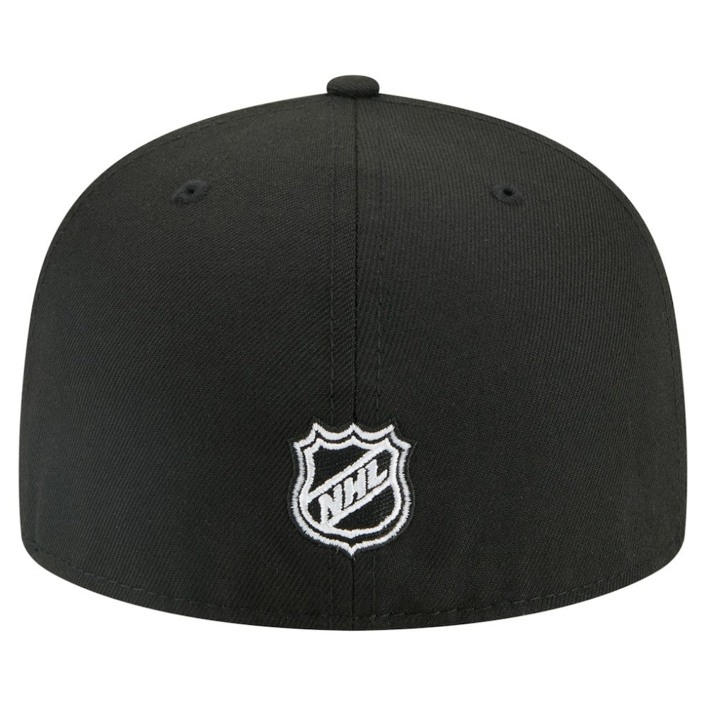 NHL Black Boston Bruins New Era Faded Lines 59FIFTY Fitted Hat