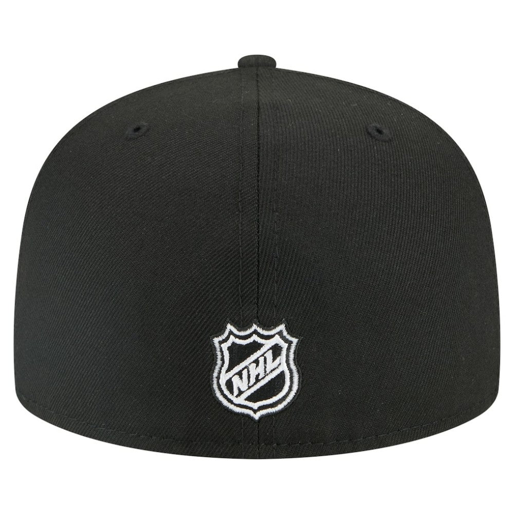 NHL Black New Jersey Devils New Era Faded Lines 59FIFTY Fitted Hat