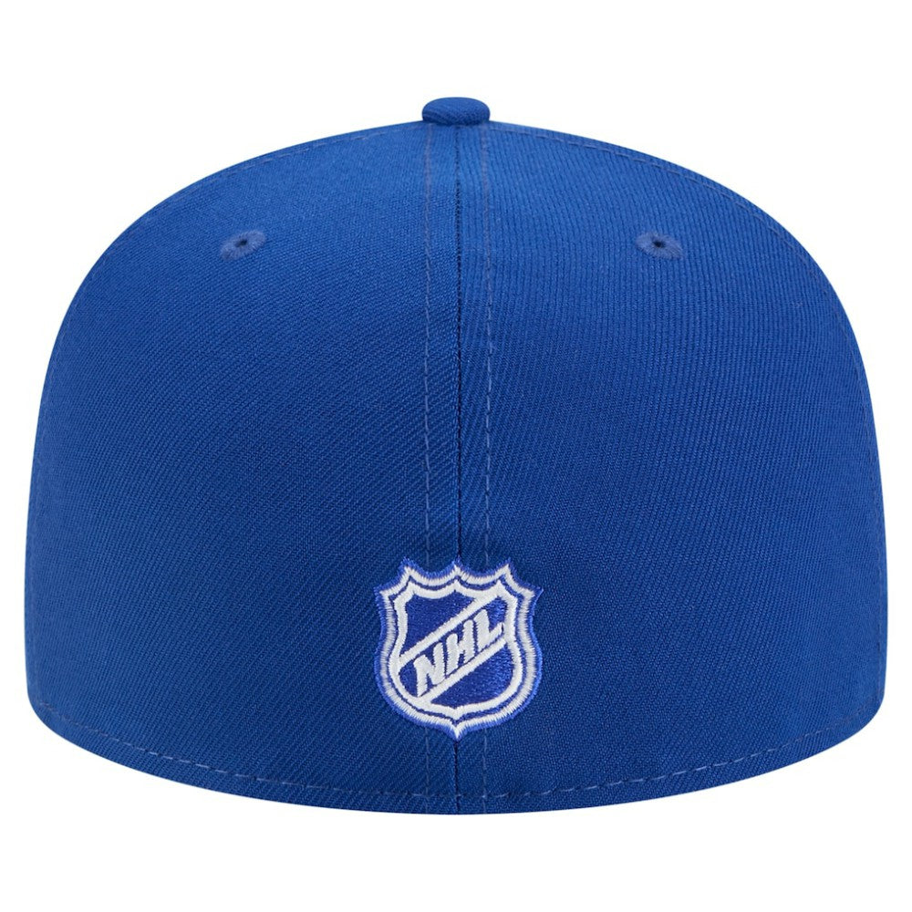 NHL Blue New York Rangers New Era Faded Lines 59FIFTY Fitted Hat