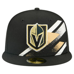 NHL Black Vegas Golden Knights New Era Faded Lines 59FIFTY Fitted Hat
