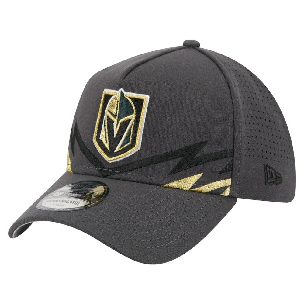 NHL Gray Vegas Golden Knights New Era Zig Zag 39THIRTY A-Frame Perforated Flex Hat