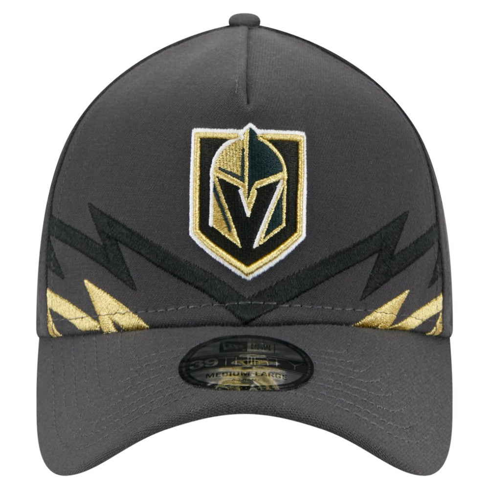 NHL Gray Vegas Golden Knights New Era Zig Zag 39THIRTY A-Frame Perforated Flex Hat
