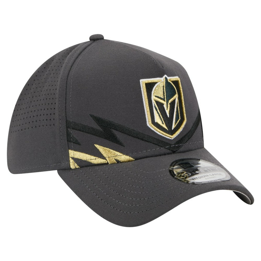 NHL Gray Vegas Golden Knights New Era Zig Zag 39THIRTY A-Frame Perforated Flex Hat