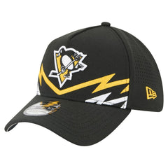 NHL Black Pittsburgh Penguins New Era 39THIRTY A-Frame Perforated Flex Hat
