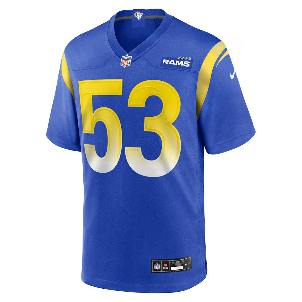Nate Landman  Team Game Jersey - Los Angeles Rams