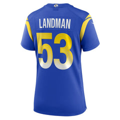 Nate Landman  Women's Team Game Jersey - Los Angeles Rams