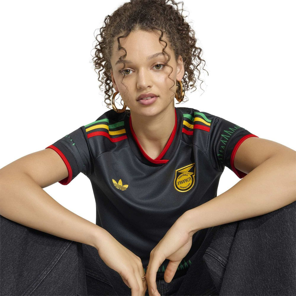 Jamaica National Team Women's 2026 Away Replica Jersey - Adidas Black