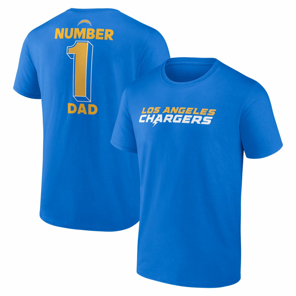 #1 Dad Jersey T-Shirt - Los Angeles Chargers