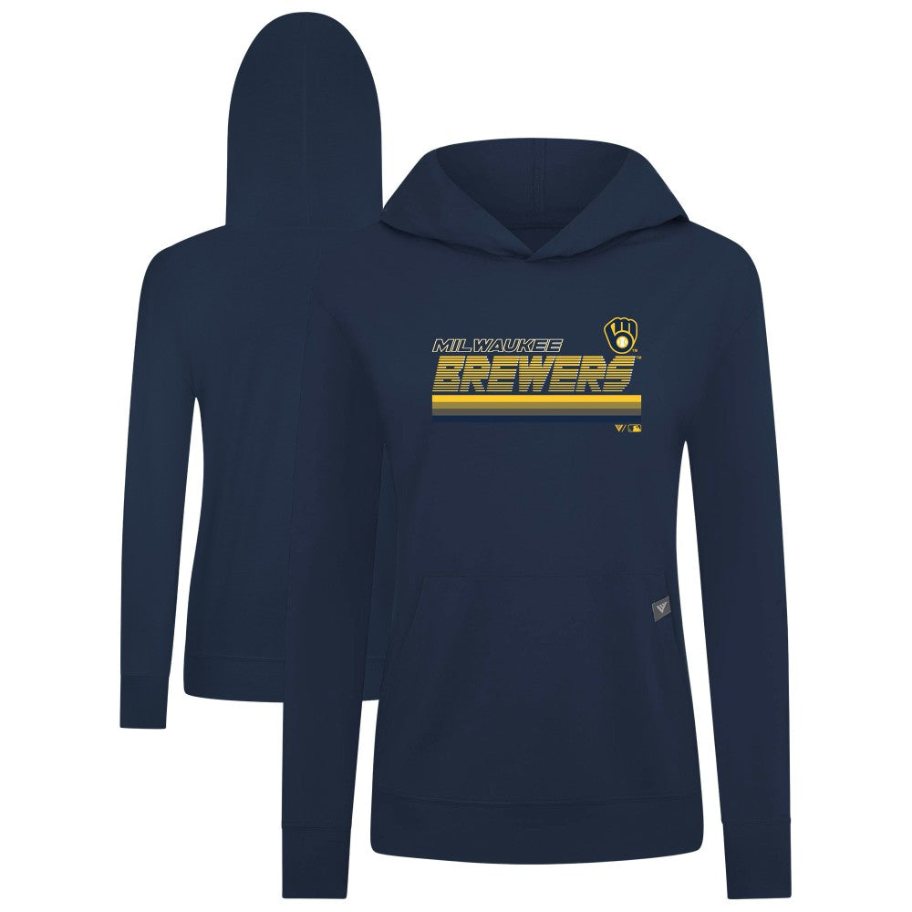MLB Milwaukee Brewers Levelwear Women's Relay Breaker Pullover Hoodie
