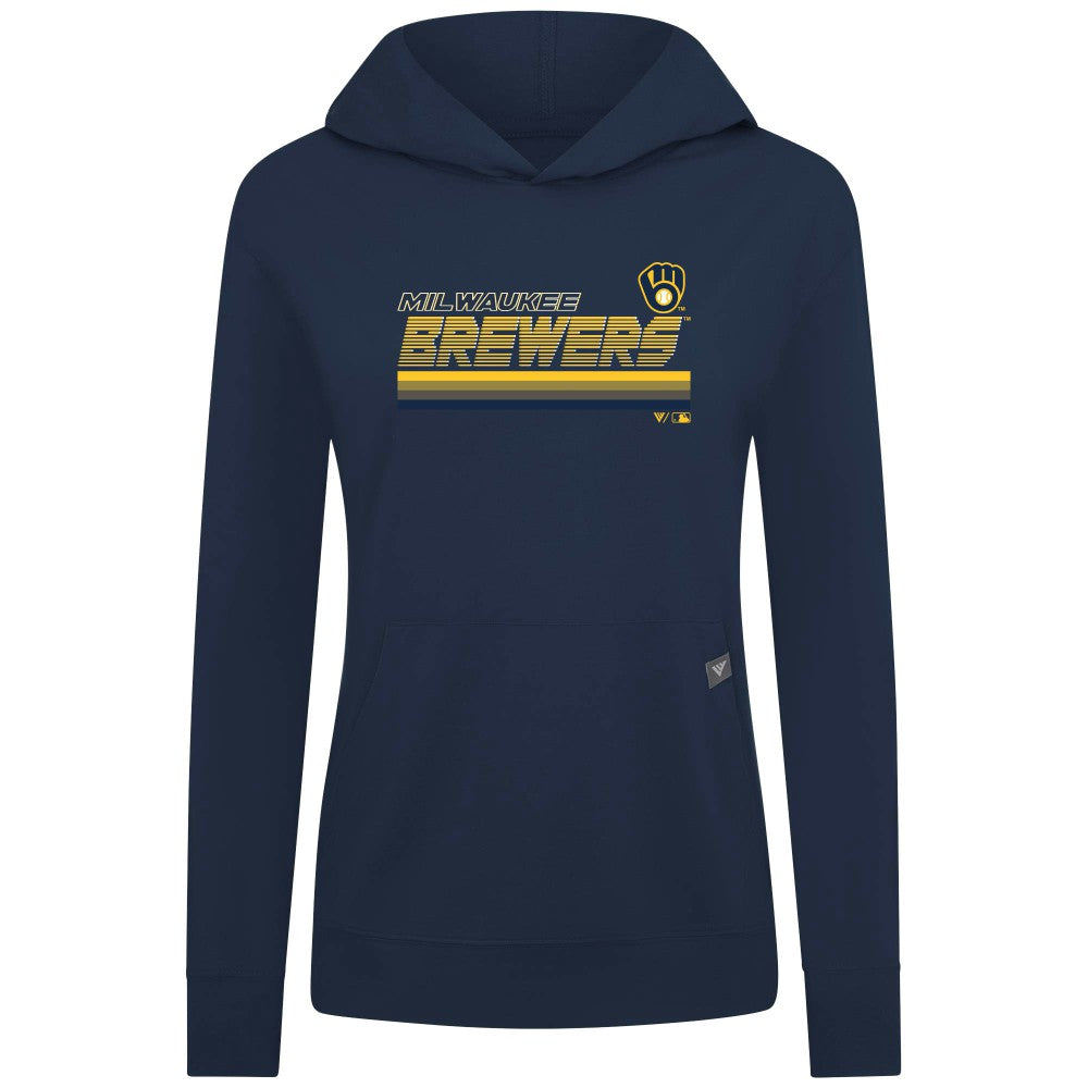 MLB Milwaukee Brewers Levelwear Women's Relay Breaker Pullover Hoodie
