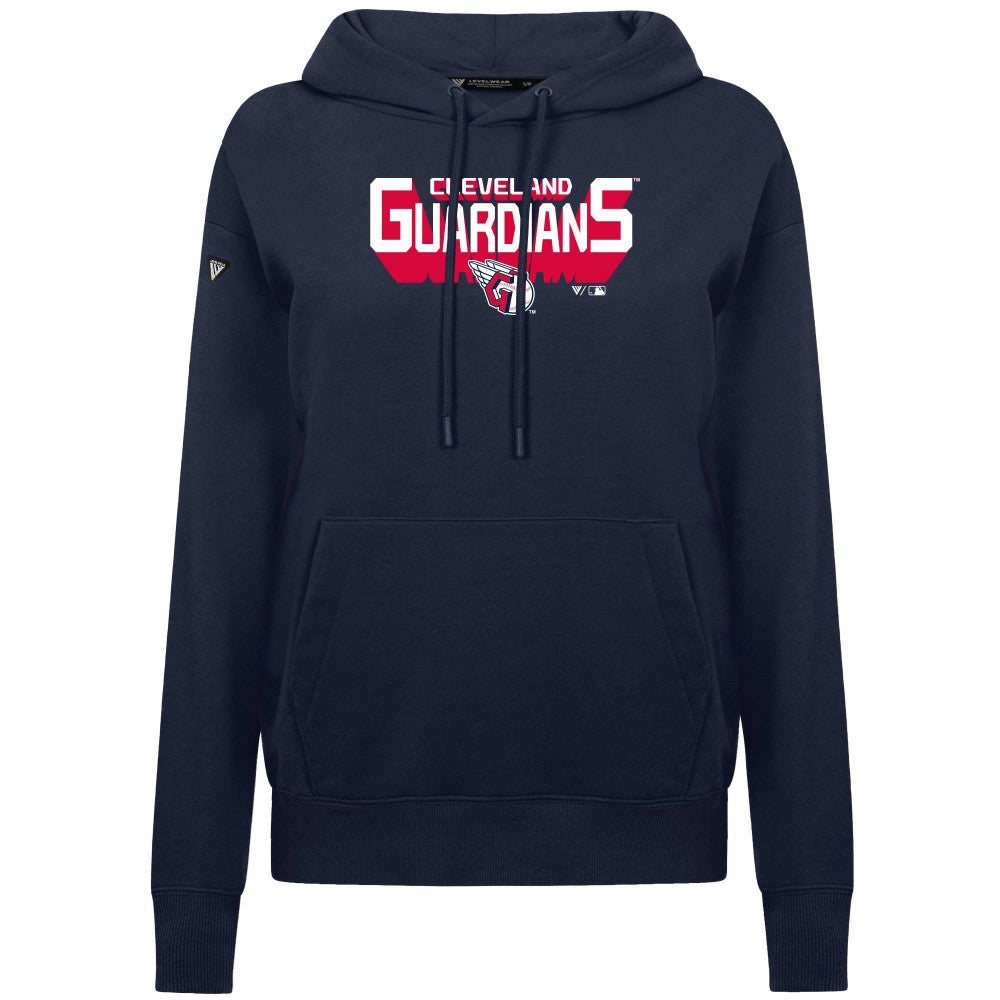 MLB Cleveland Guardians Levelwear Women's Adorn Retro 3D Pullover Hoodie