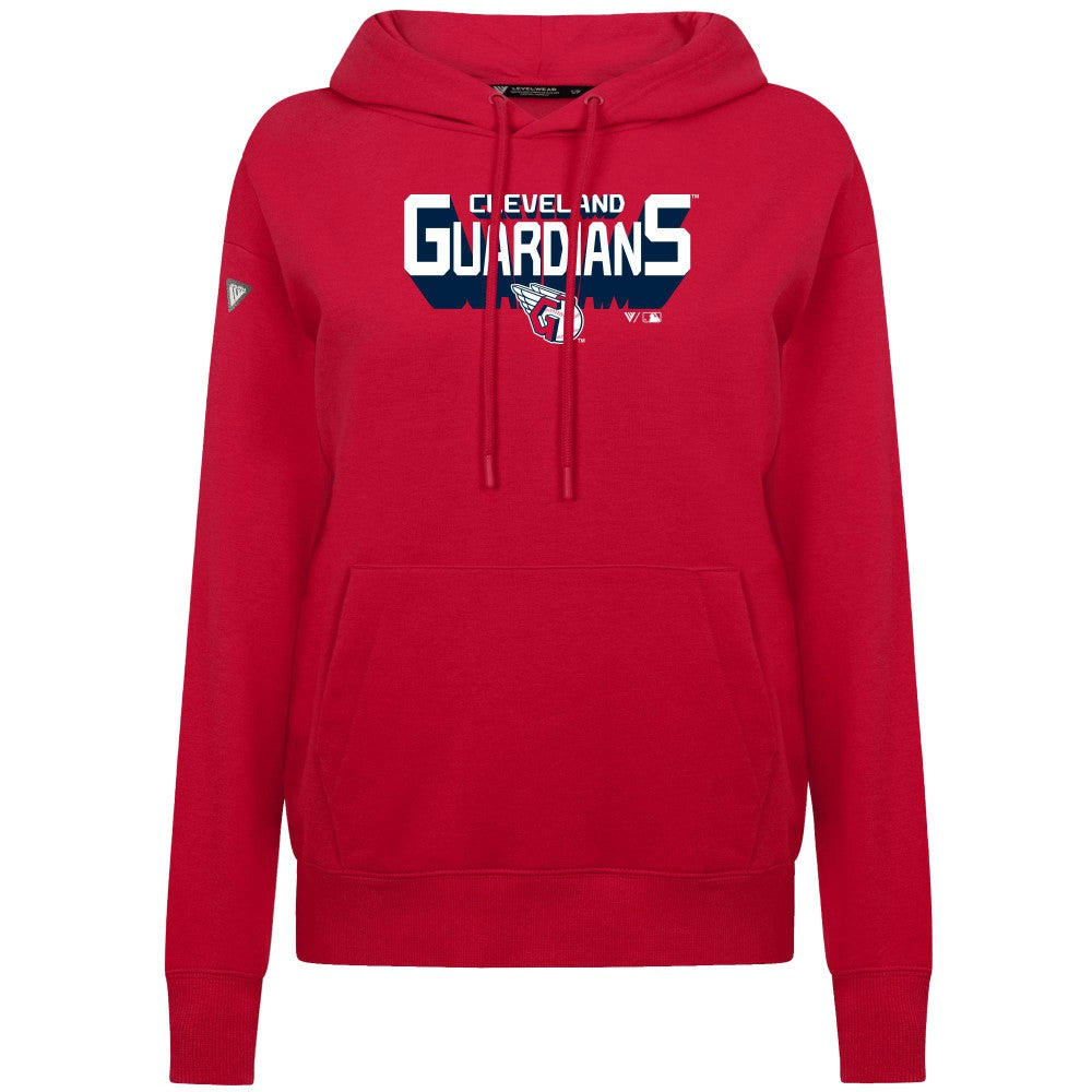 MLB Cleveland Guardians Levelwear Women's Adorn Retro 3D Pullover Hoodie