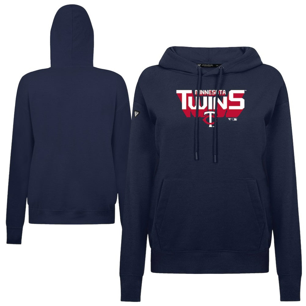 MLB Minnesota Twins Levelwear Women's Adorn Retro 3D Pullover Hoodie