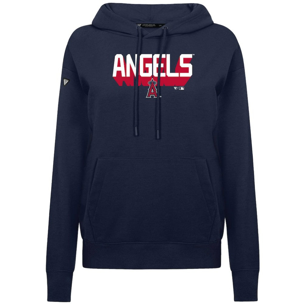 MLB Los Angeles Angels Levelwear Women's Adorn Retro 3D Pullover Hoodie