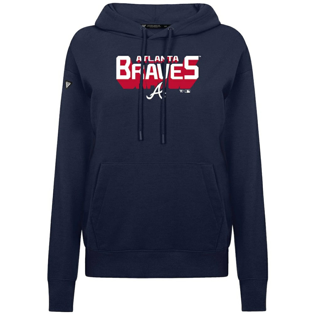 MLB Atlanta Braves Levelwear Women's Adorn Retro 3D Pullover Hoodie