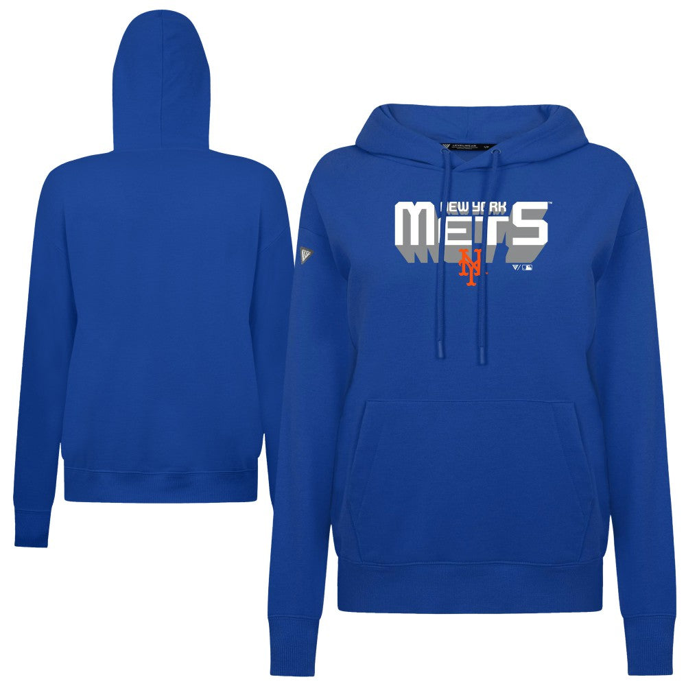 MLB New York Mets Levelwear Women's Adorn Retro 3D Pullover Hoodie