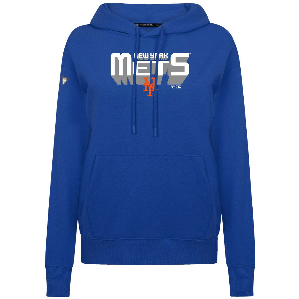 MLB New York Mets Levelwear Women's Adorn Retro 3D Pullover Hoodie