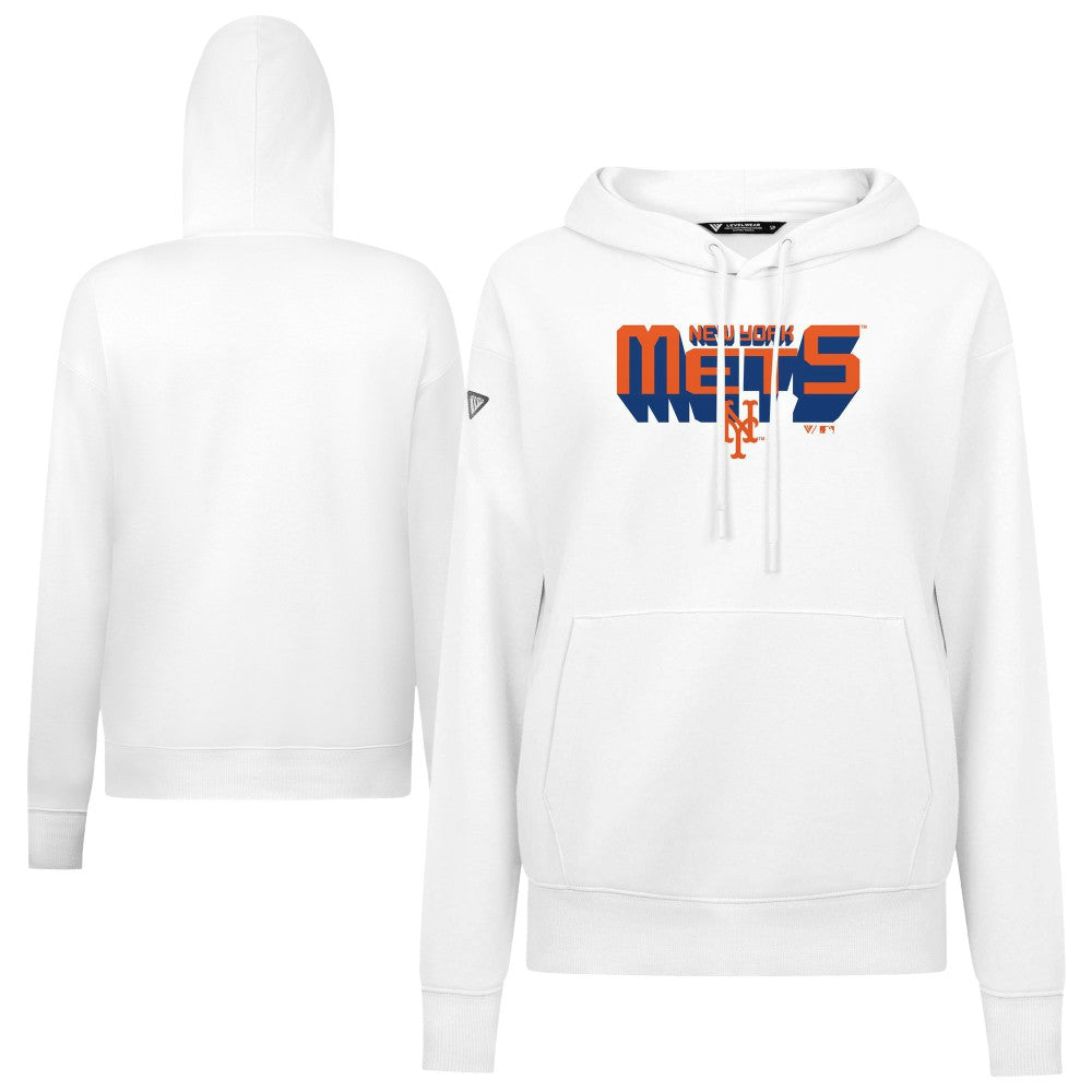 MLB New York Mets Levelwear Women's Adorn Retro 3D Pullover Hoodie