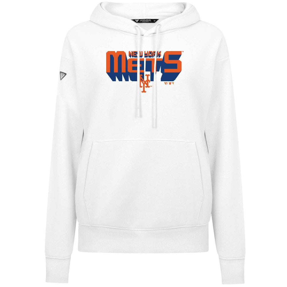 MLB New York Mets Levelwear Women's Adorn Retro 3D Pullover Hoodie