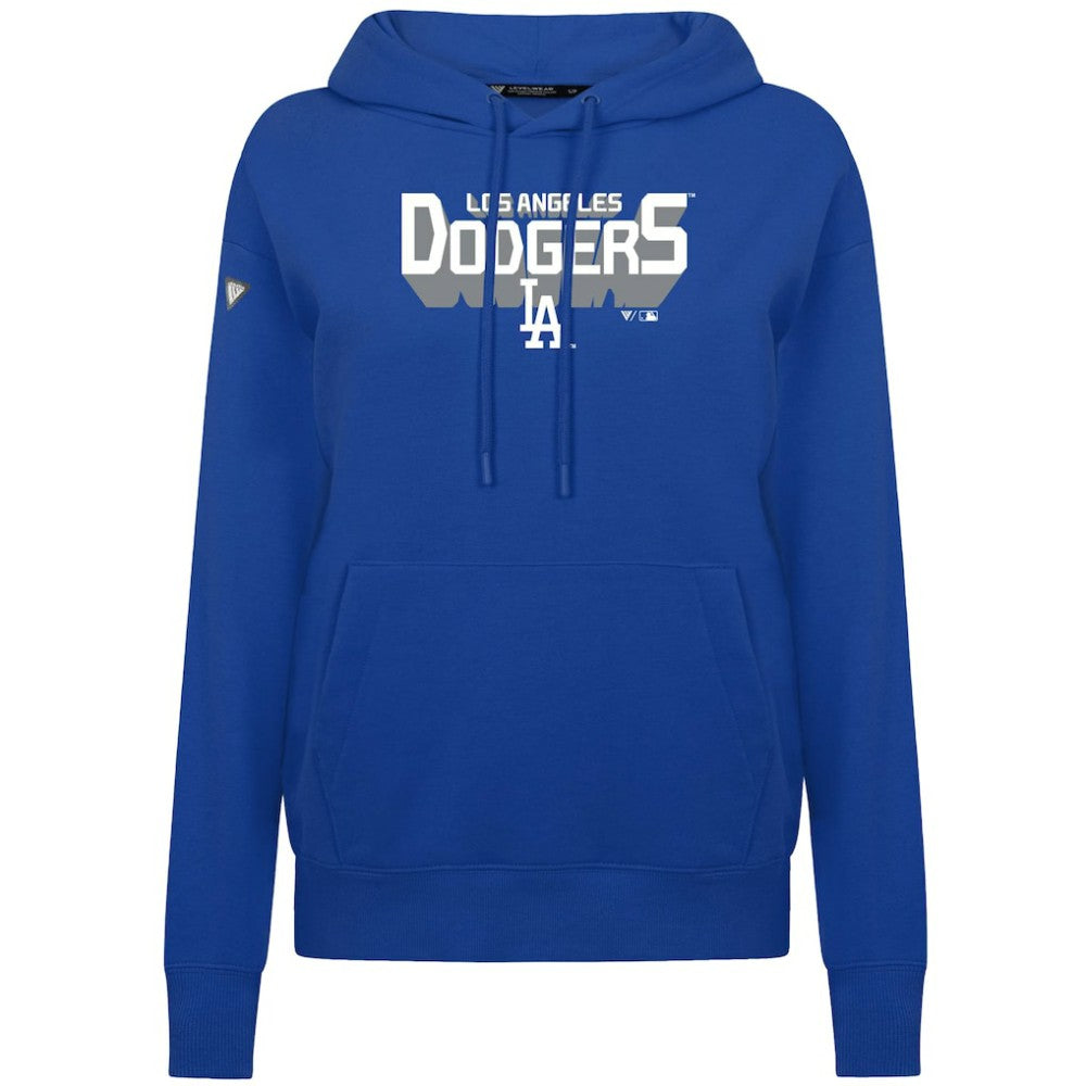 MLB Los Angeles Dodgers Levelwear Women's Adorn Retro 3D Pullover Hoodie
