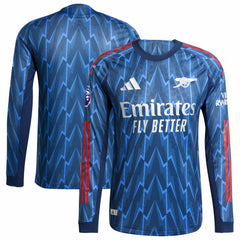 Arsenal 2025/26 Away Long Sleeve Jersey with Patch - Adidas Blue