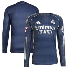 Real Madrid 2025/26 Away Long Sleeve Jersey - Adidas Blue