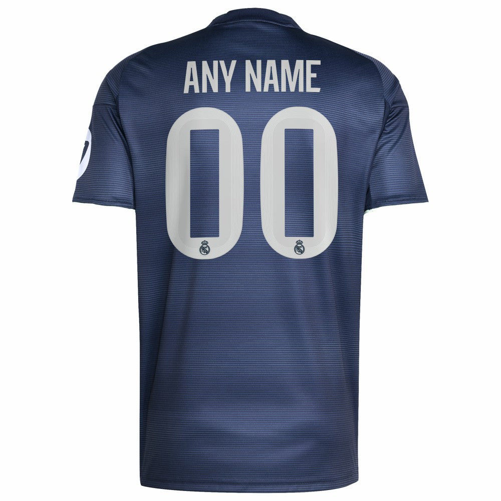 Real Madrid 2025/26 Away Replica Custom Jersey - Adidas Blue