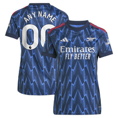 Arsenal Women's 2025/26 Away Replica Custom Jersey - Adidas Blue