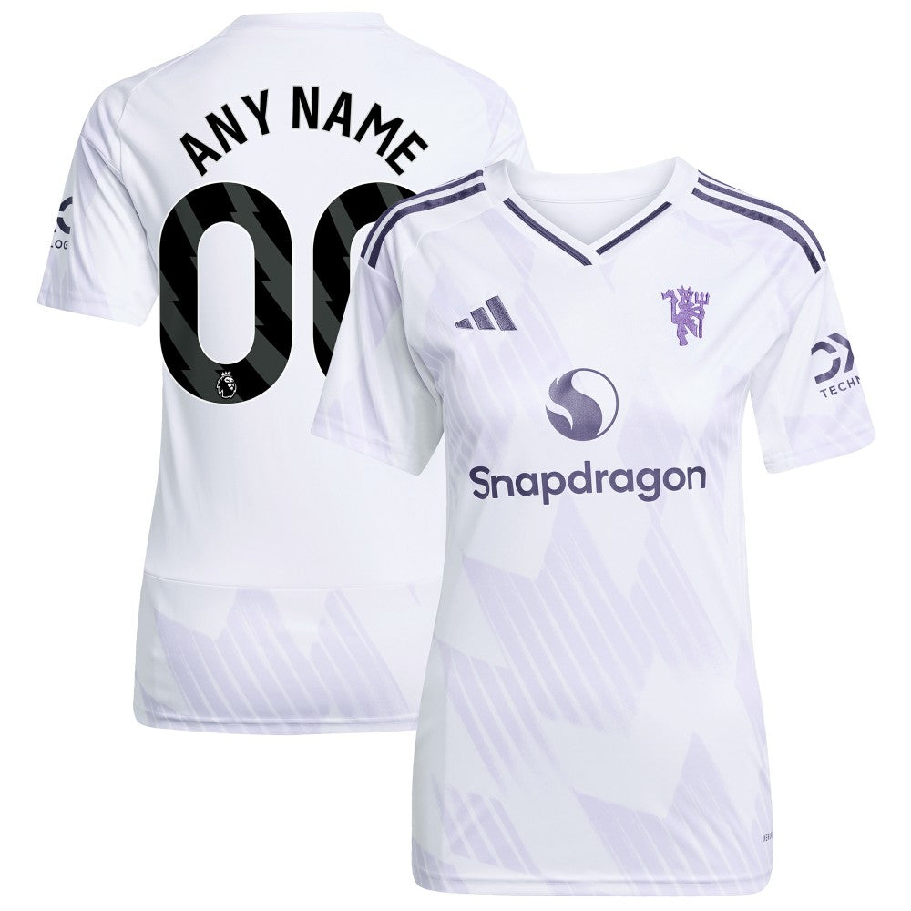 Manchester United Women's 2025/26 Away Replica Custom Jersey - Adidas White