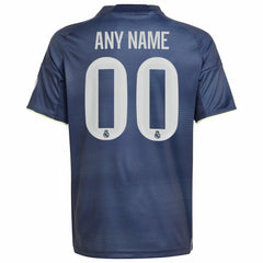 Real Madrid Youth 2025/26 Away Replica Custom Jersey - Adidas Blue