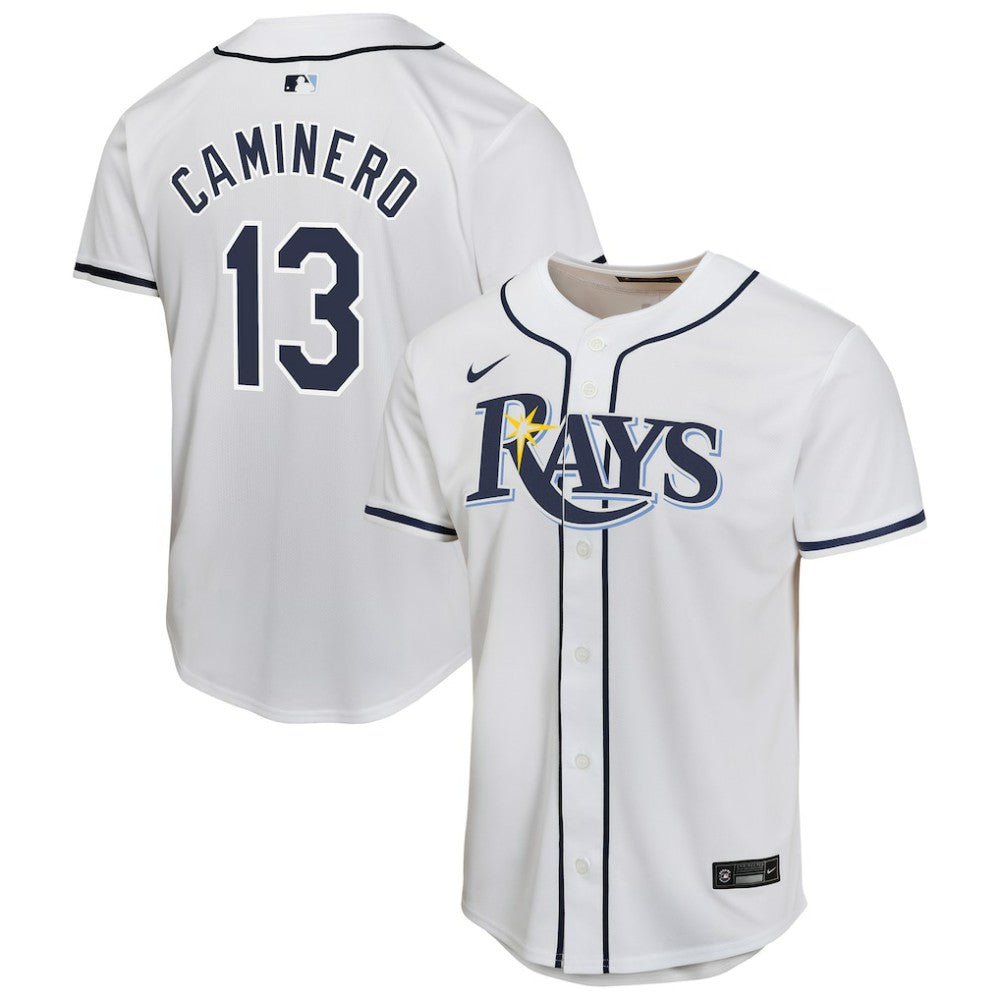 MLB Junior Caminero Tampa Bay Rays Nike Youth Home Player Game Jersey