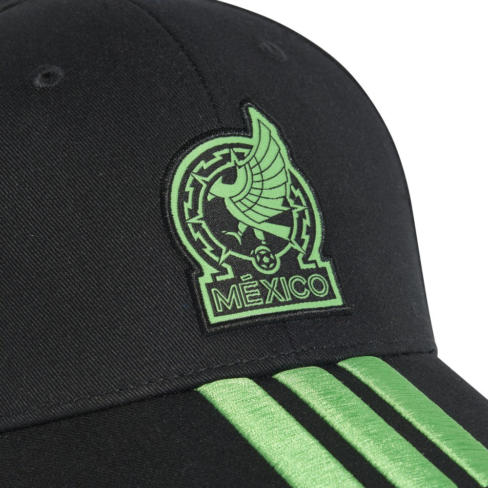 Mexico National Team Unisex FIFA x World Cup 2026 3 Stripes Baseball Adjustable Hat - Adidas Black