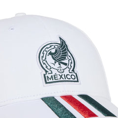 Mexico National Team Unisex FIFA x World Cup 2026 3 Stripes Baseball Adjustable Hat - Adidas White