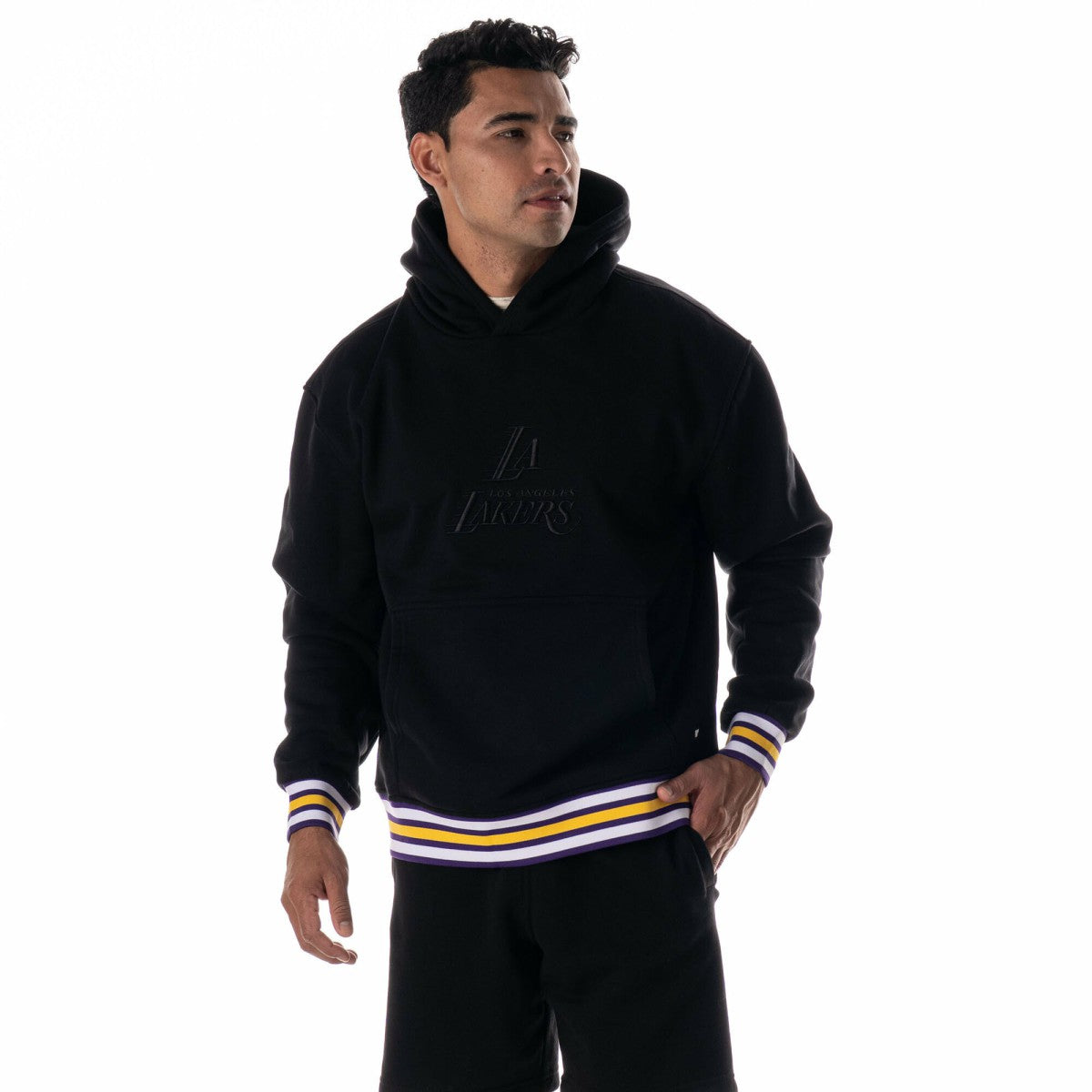 NBA Los Angeles Lakers The Wild Collective Unisex Custom Rib Tonal Premium Hoodie