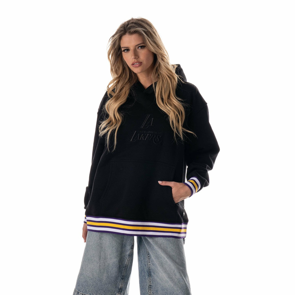 NBA Los Angeles Lakers The Wild Collective Unisex Custom Rib Tonal Premium Hoodie