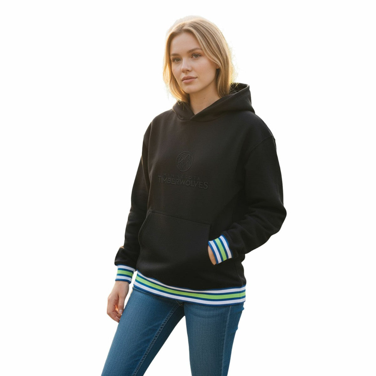 NBA Minnesota Timberwolves The Wild Collective Unisex Custom Rib Tonal Premium Hoodie